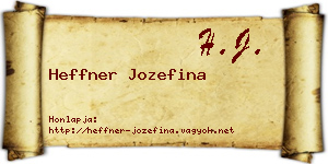 Heffner Jozefina névjegykártya